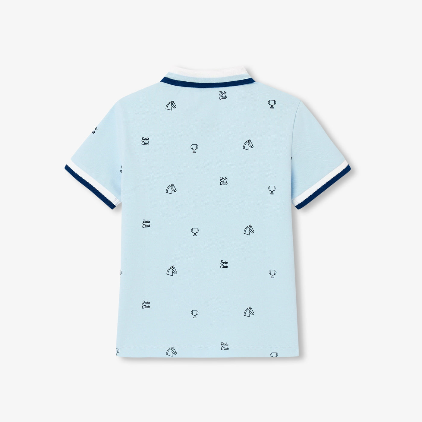 Boy mini cotton piqué polo shirt - nuage