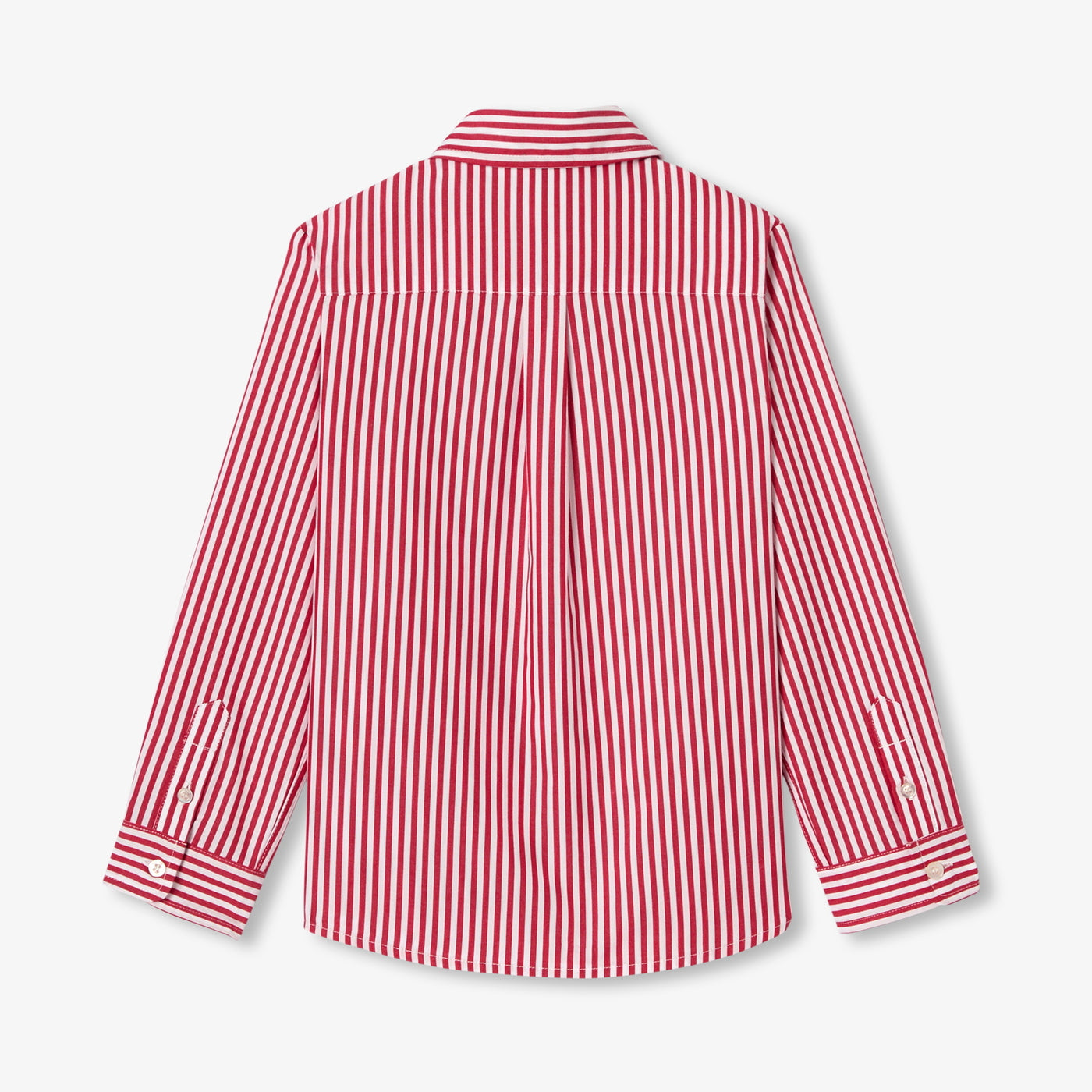 Child striped popeline shirt - blanc/rouge