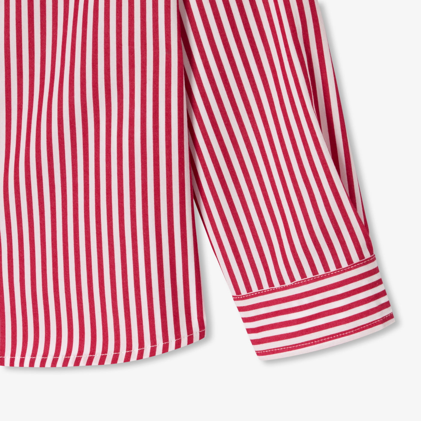 Child striped popeline shirt - blanc/rouge