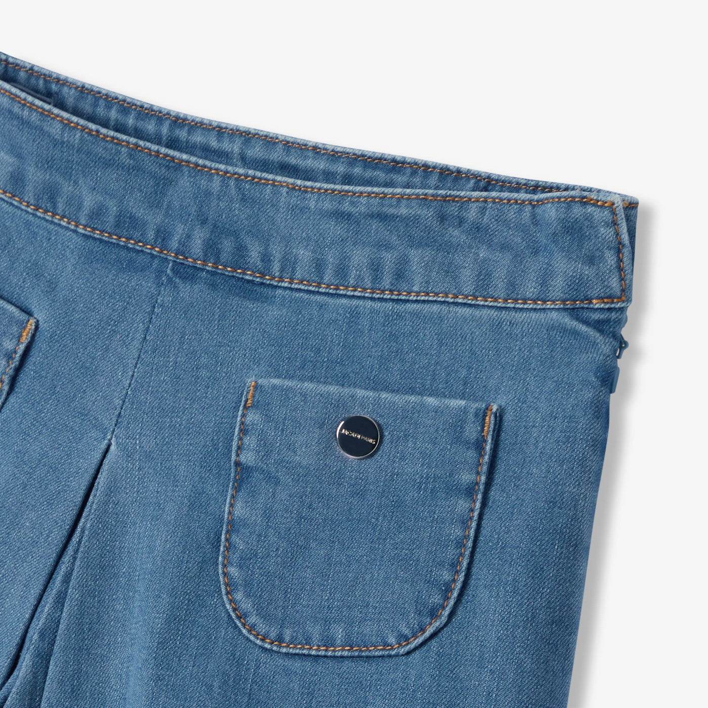 Girl denim culottes - denim clair