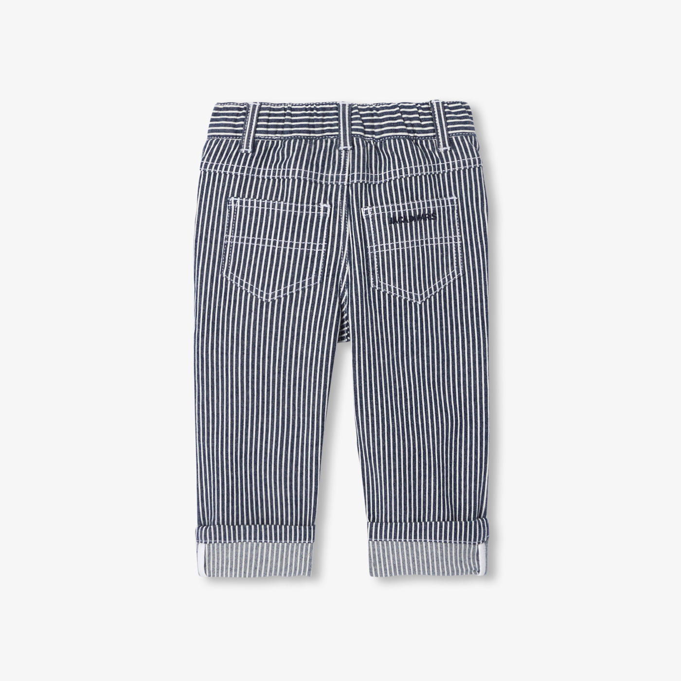 Baby striped twill trousers - bleu/blanc