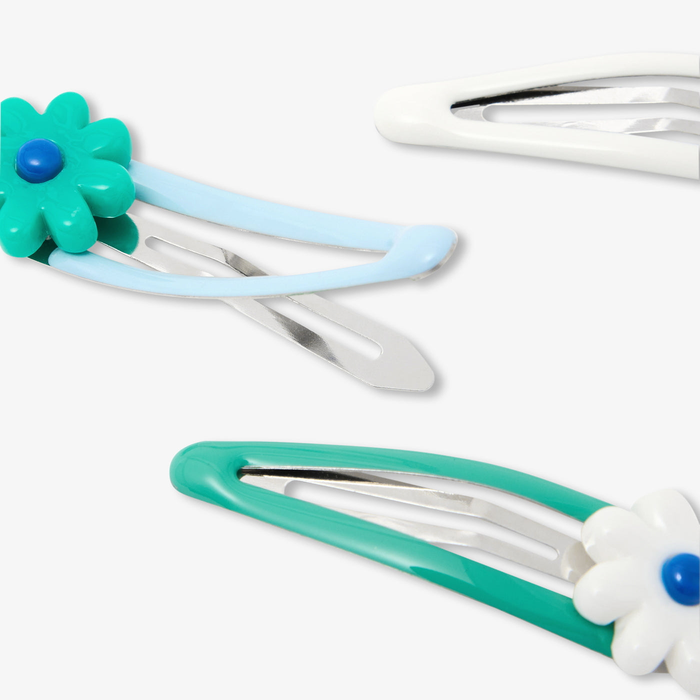 Girl floral hair clip set - multico