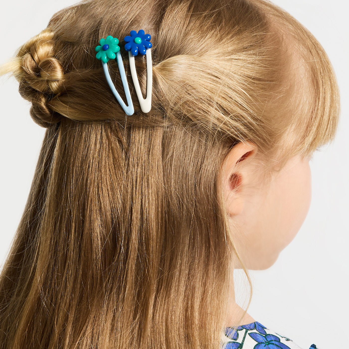 Girl floral hair clip set - multico