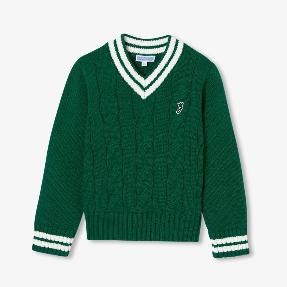 Child cotton cricket jumper - vert cresson