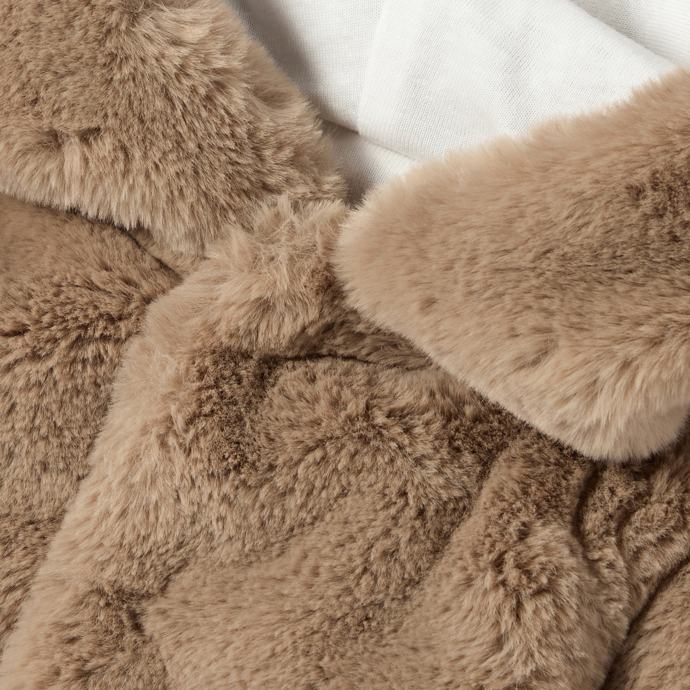 Baby faux fur coat - marron clair
