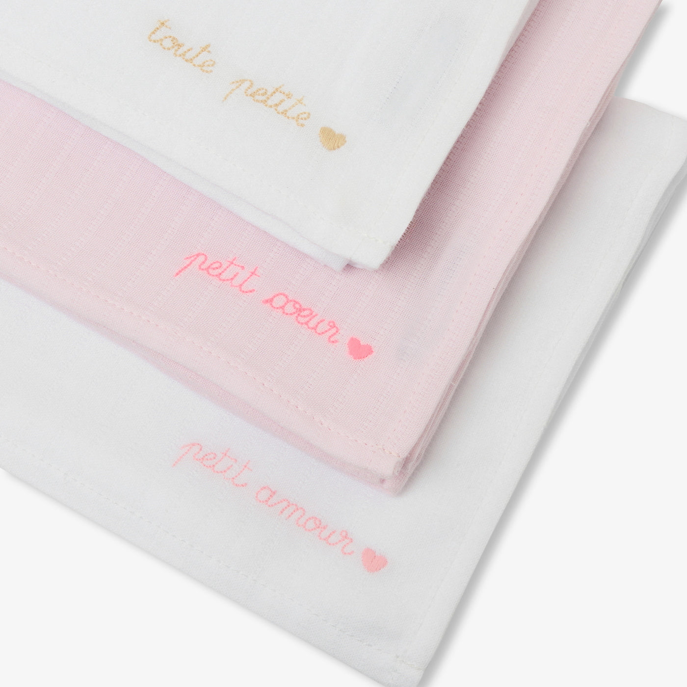 Set of 3 cotton swaddling clothes - blanc/multico