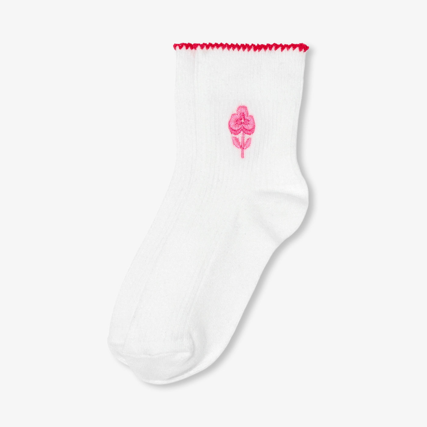 Girl scalloped edge socks - blanc doux jacadi