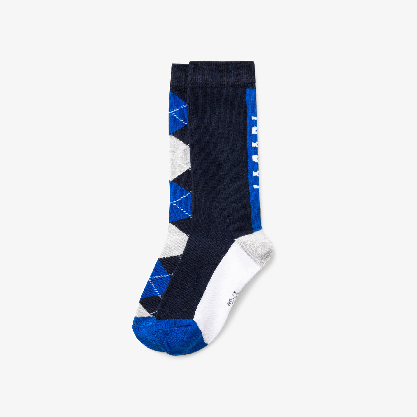 Boy knee-high socks duo - marine/bleu