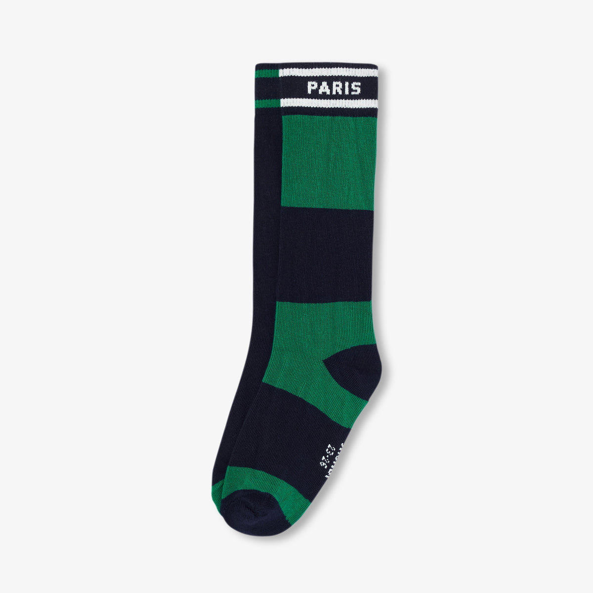 Boy duo of knee-high socks - marine/vert