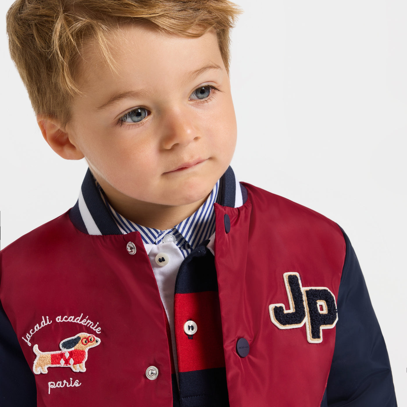 Baby varsity jacket - rouge brique