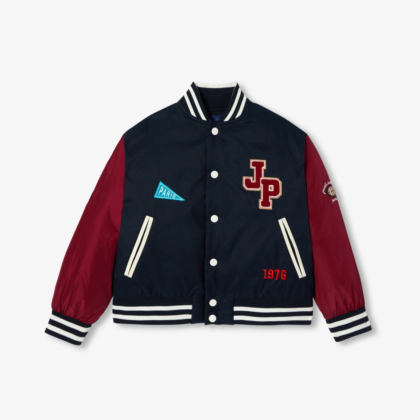 Child bi-material bomber jacket - marine jacadi