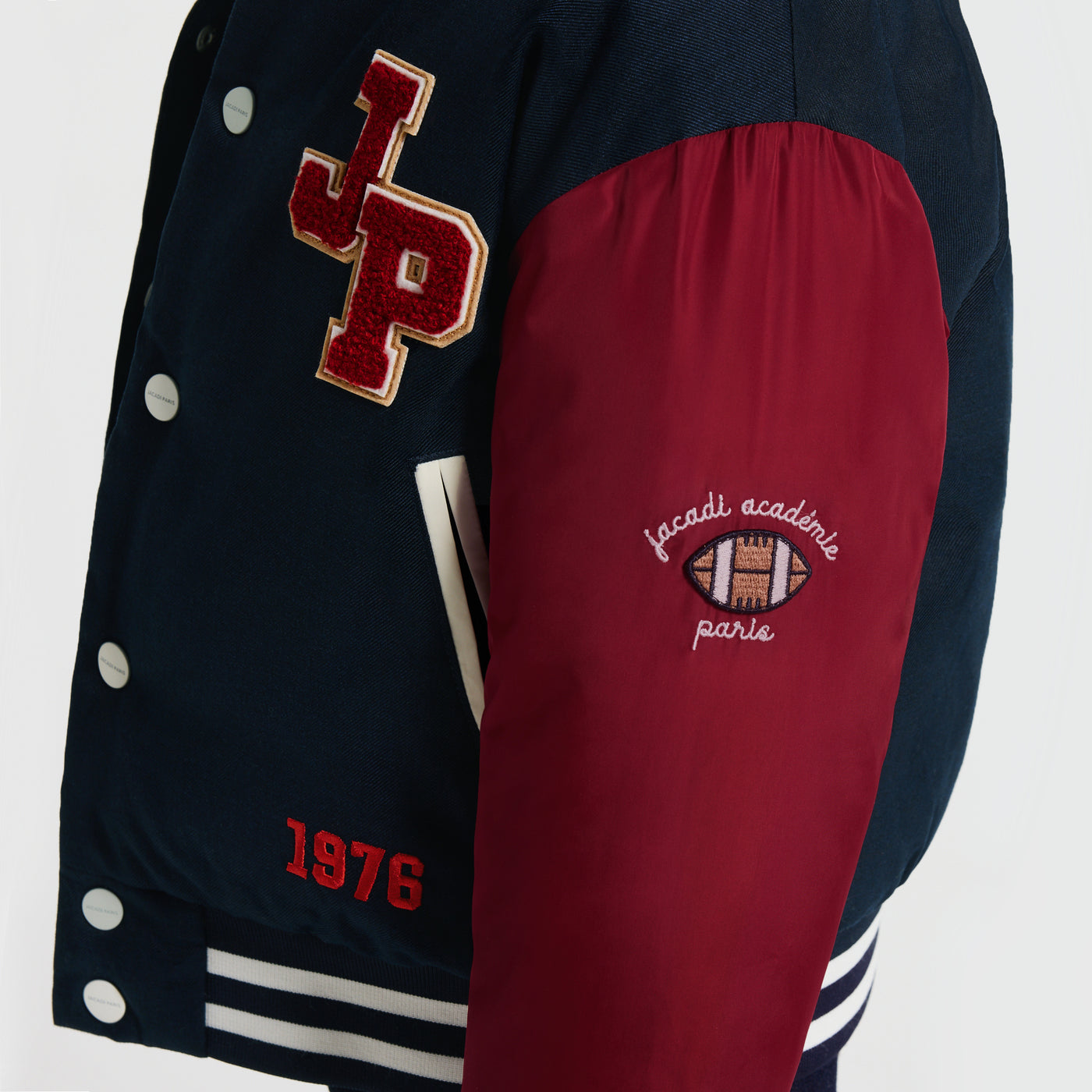 Child bi-material bomber jacket - marine jacadi