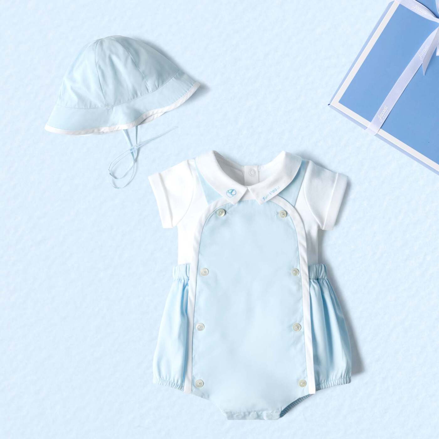 Baby boy short-sleeved cotton bodysuit - blanc jacadi