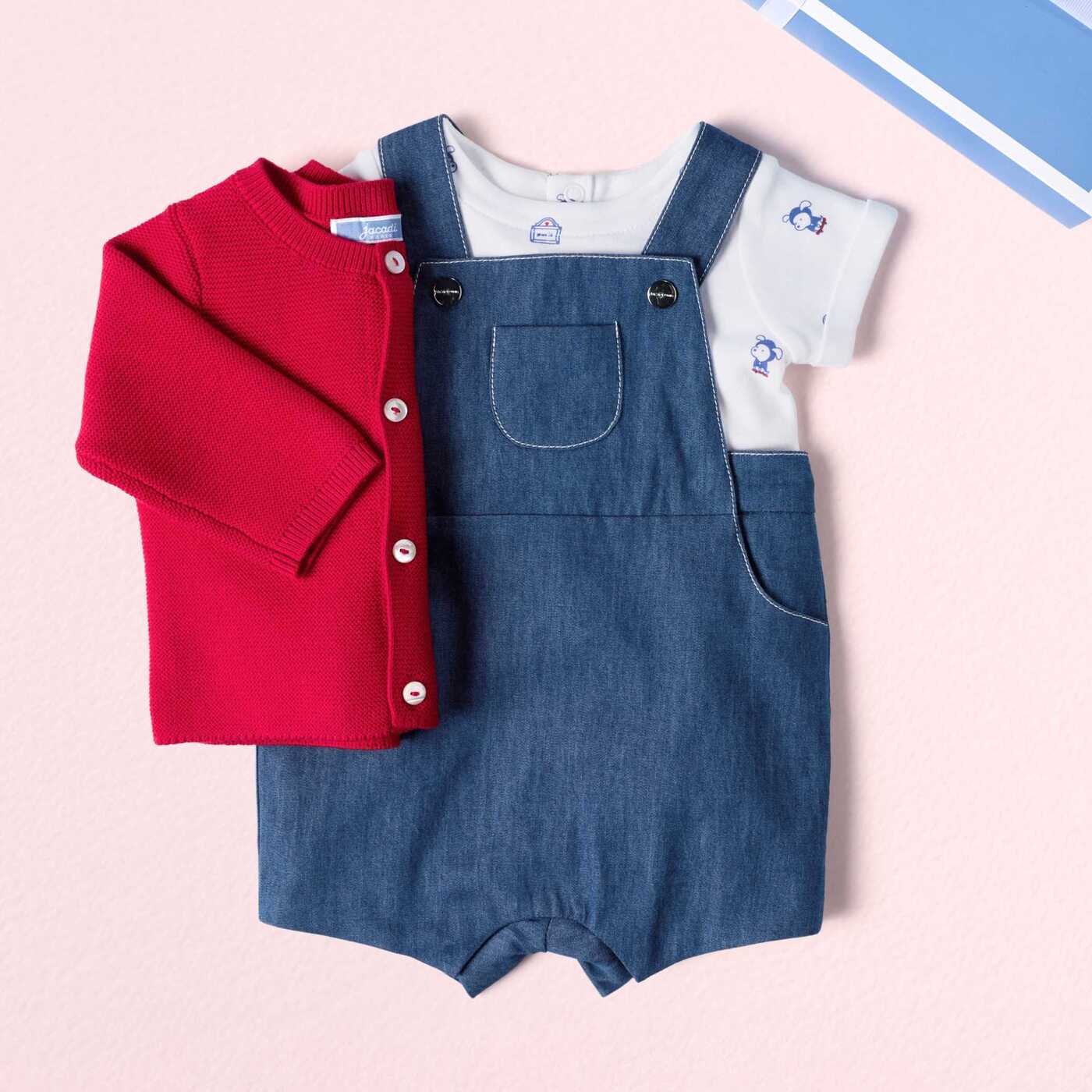 Baby soft denim dungarees - denim fonce