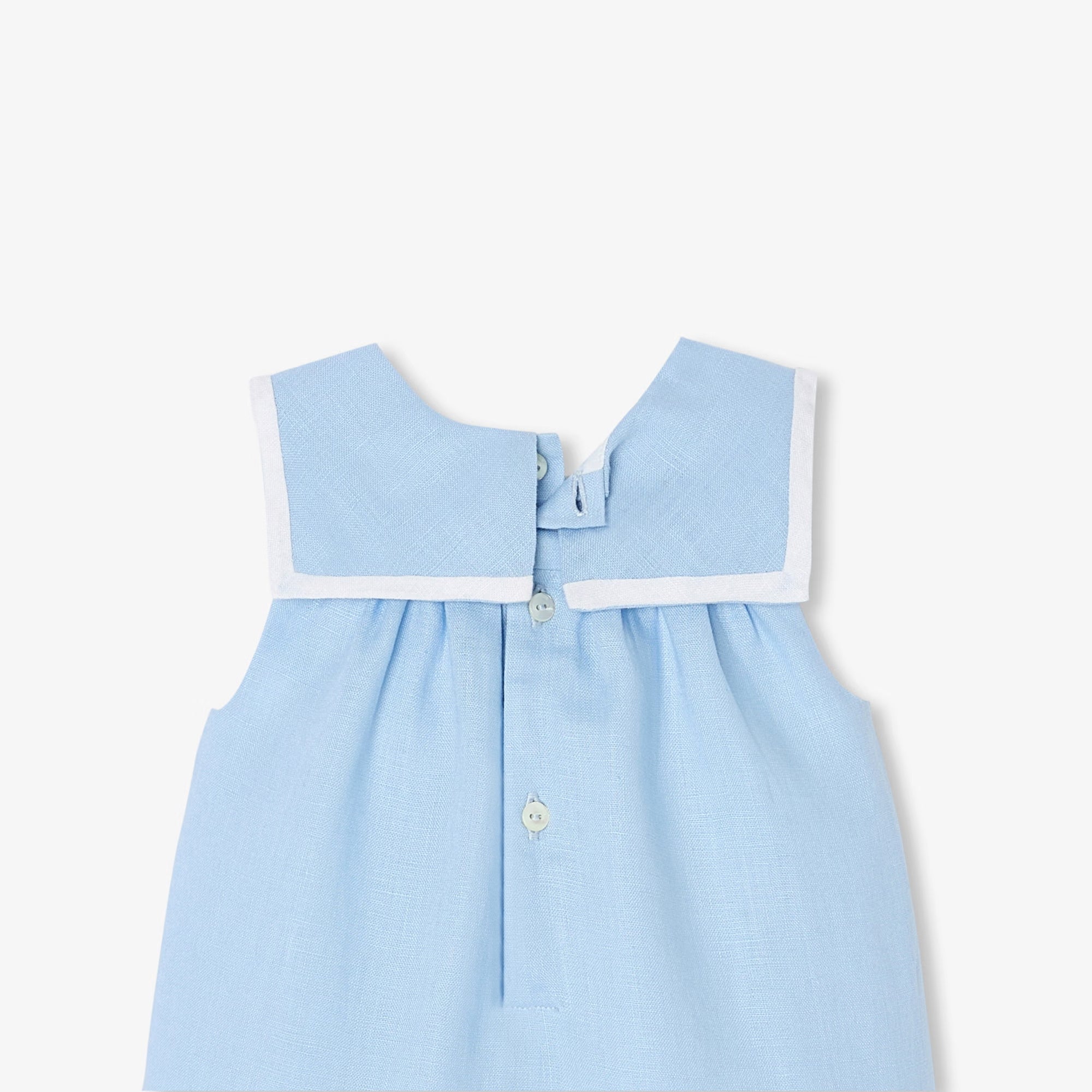 My First Jacadi Romper - Blue/White