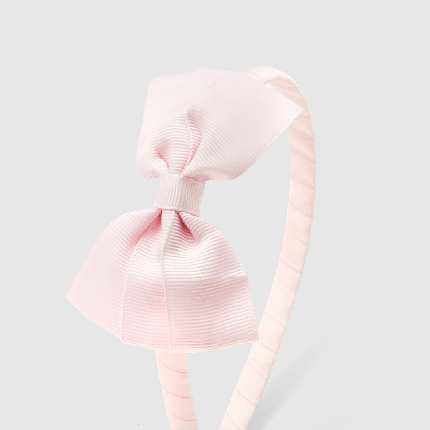 Girl headband with grosgrain bow - Jacadi pale pink