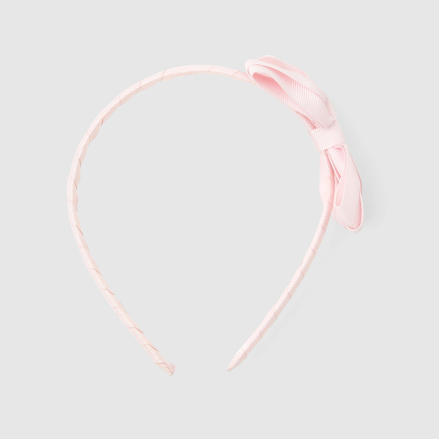 Girl headband with grosgrain bow - Jacadi pale pink