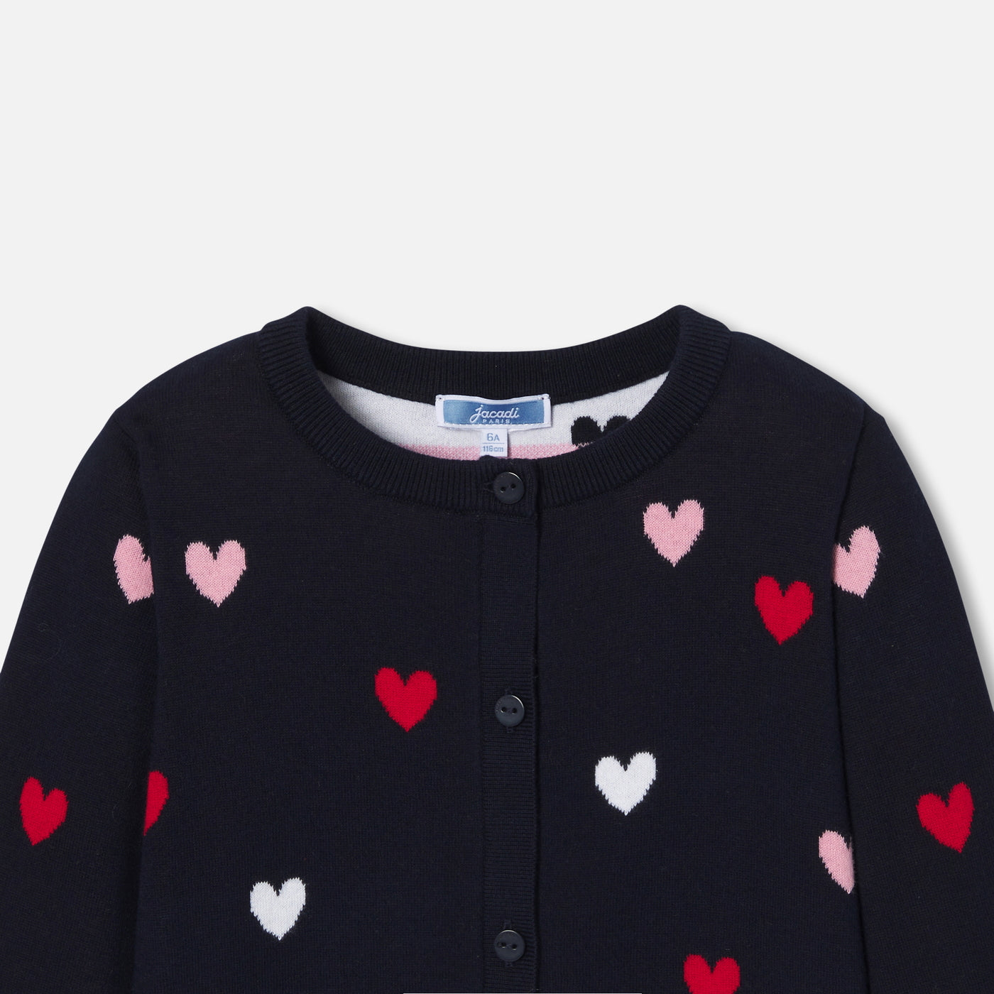 Girl heart jacquard cardigan