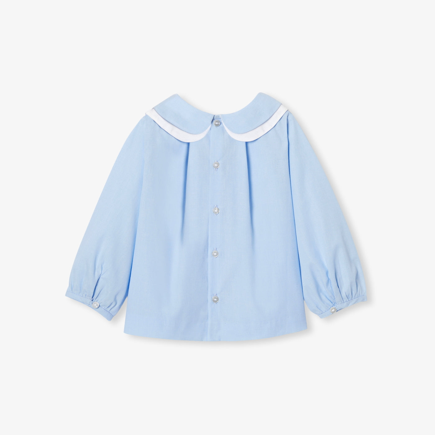 Baby girl blouse in cotton fil à fil