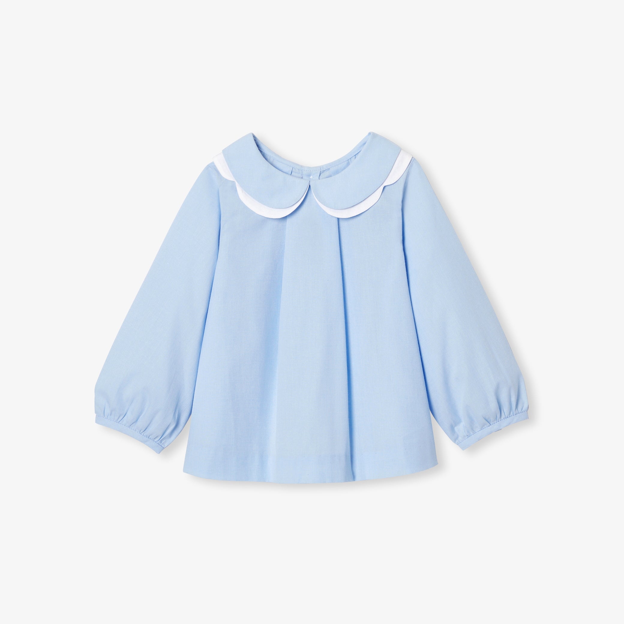 Baby girl blouse in cotton fil à fil