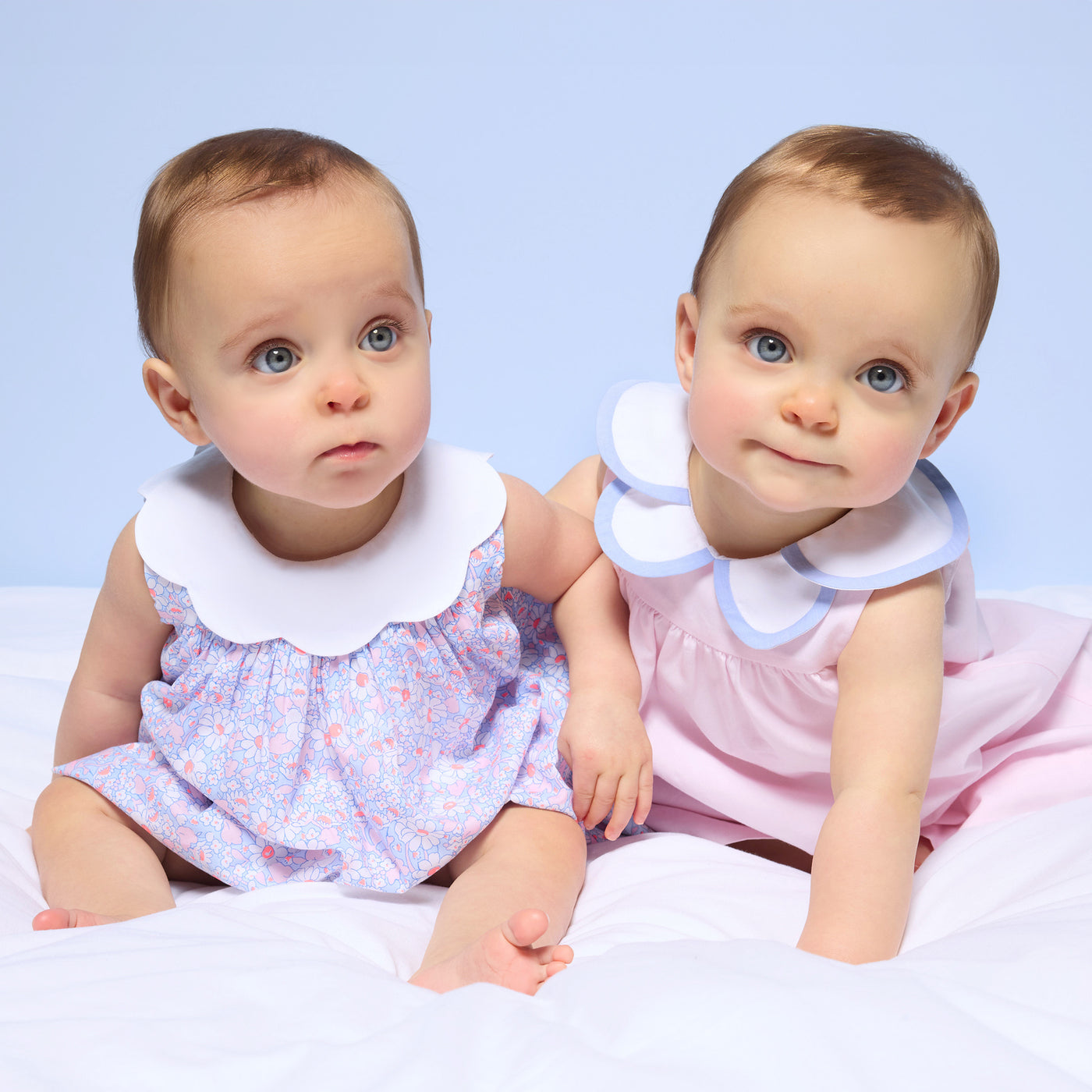Baby girl dress in fil à fil