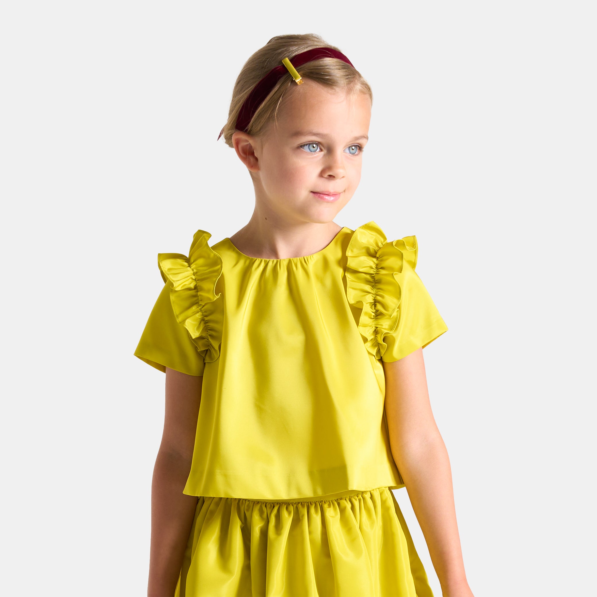 Girl taffeta top