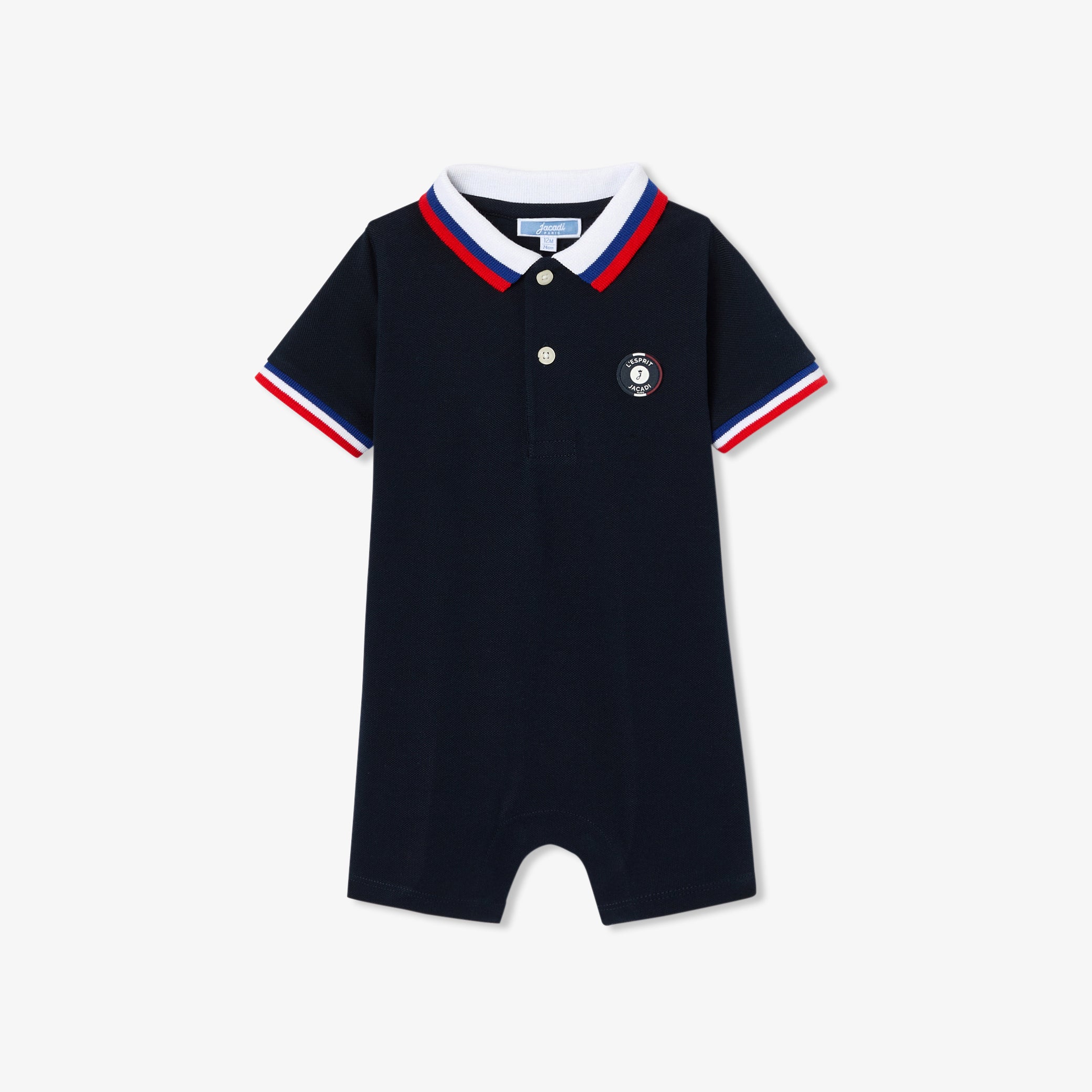 Baby boy polo romper
