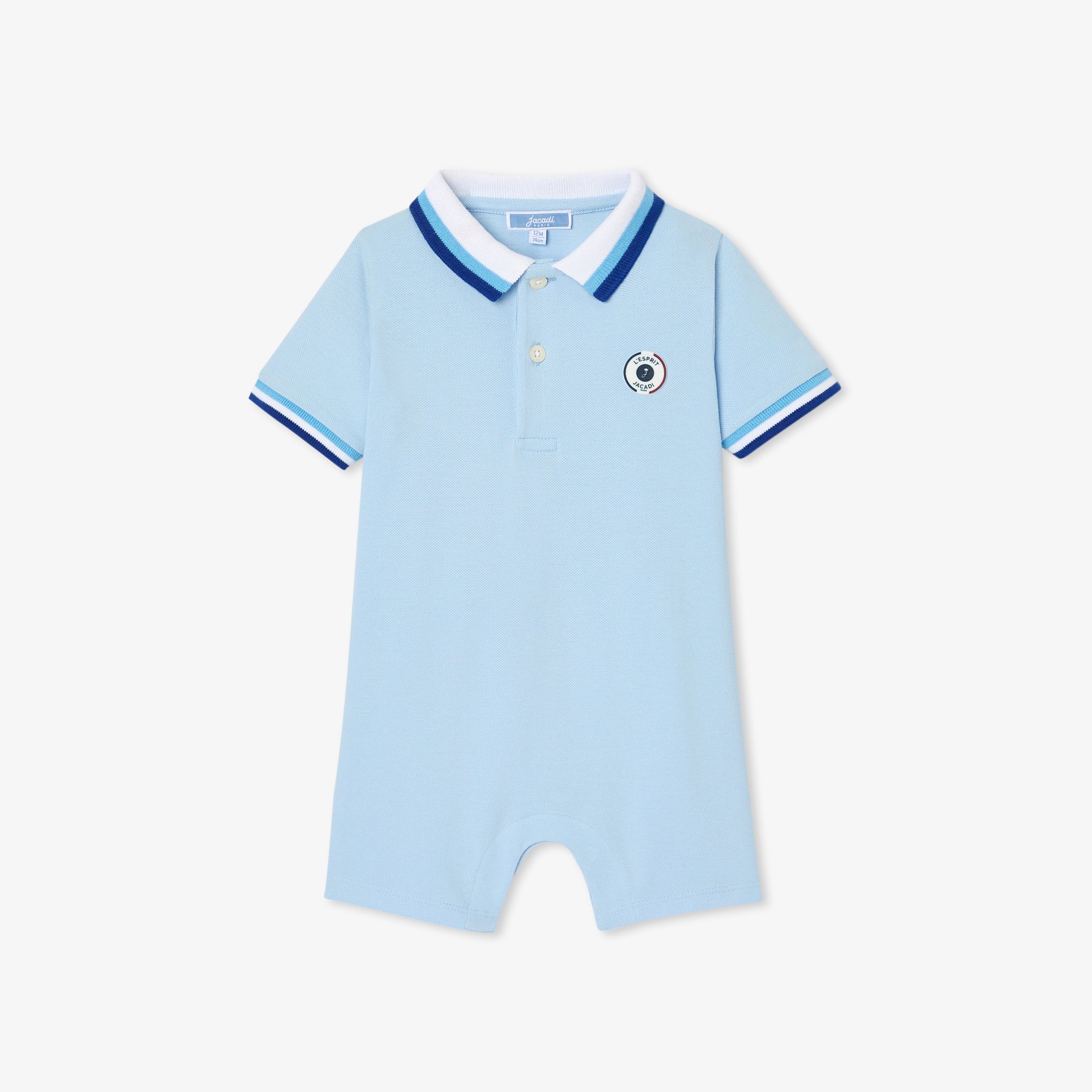Baby boy polo romper