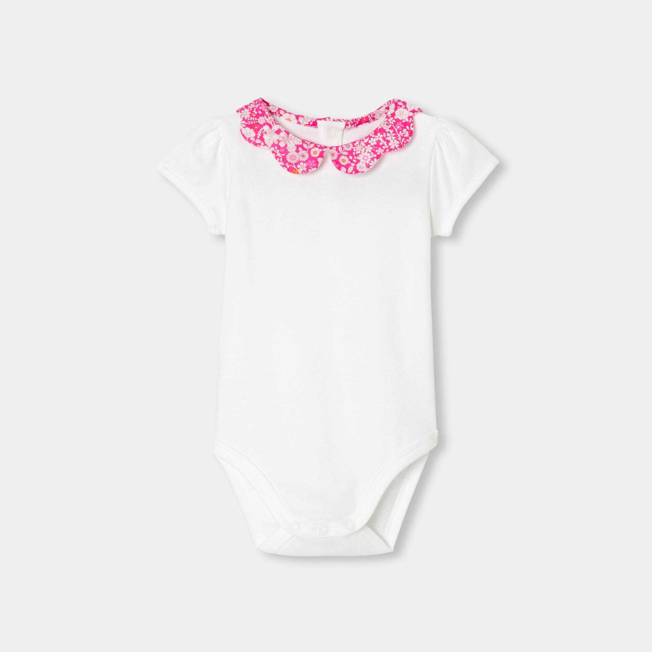 Baby girl short-sleeved bodysuit