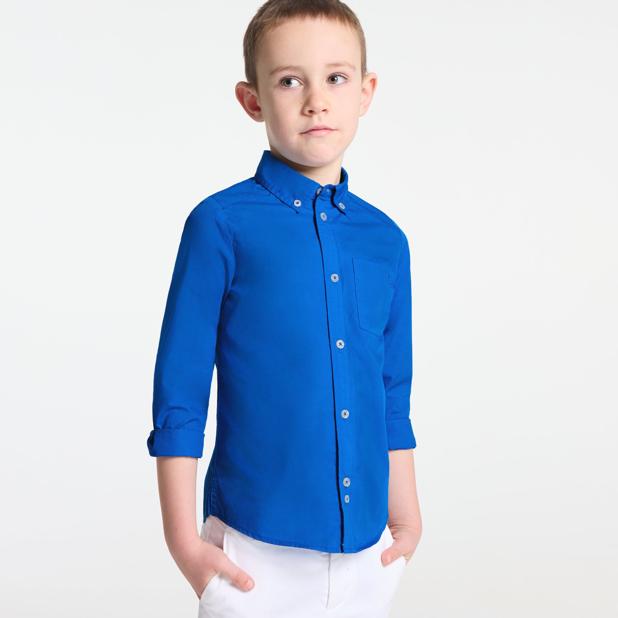 Boy light poplin shirt