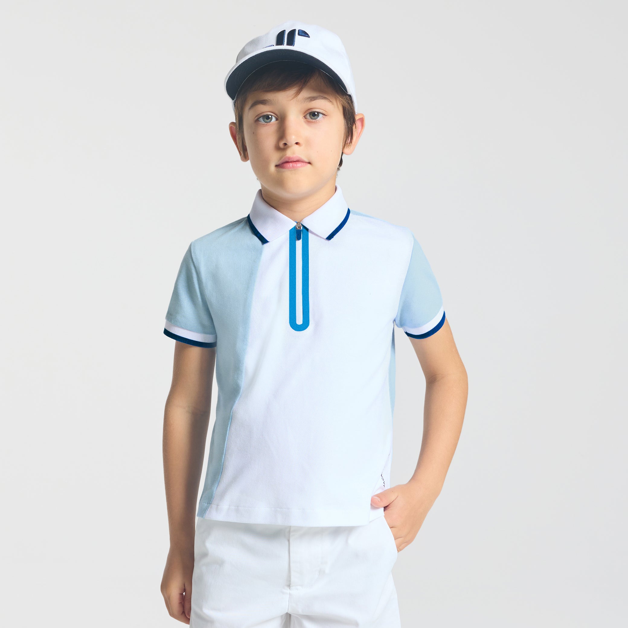 Boy polo shirt in cotton piqué