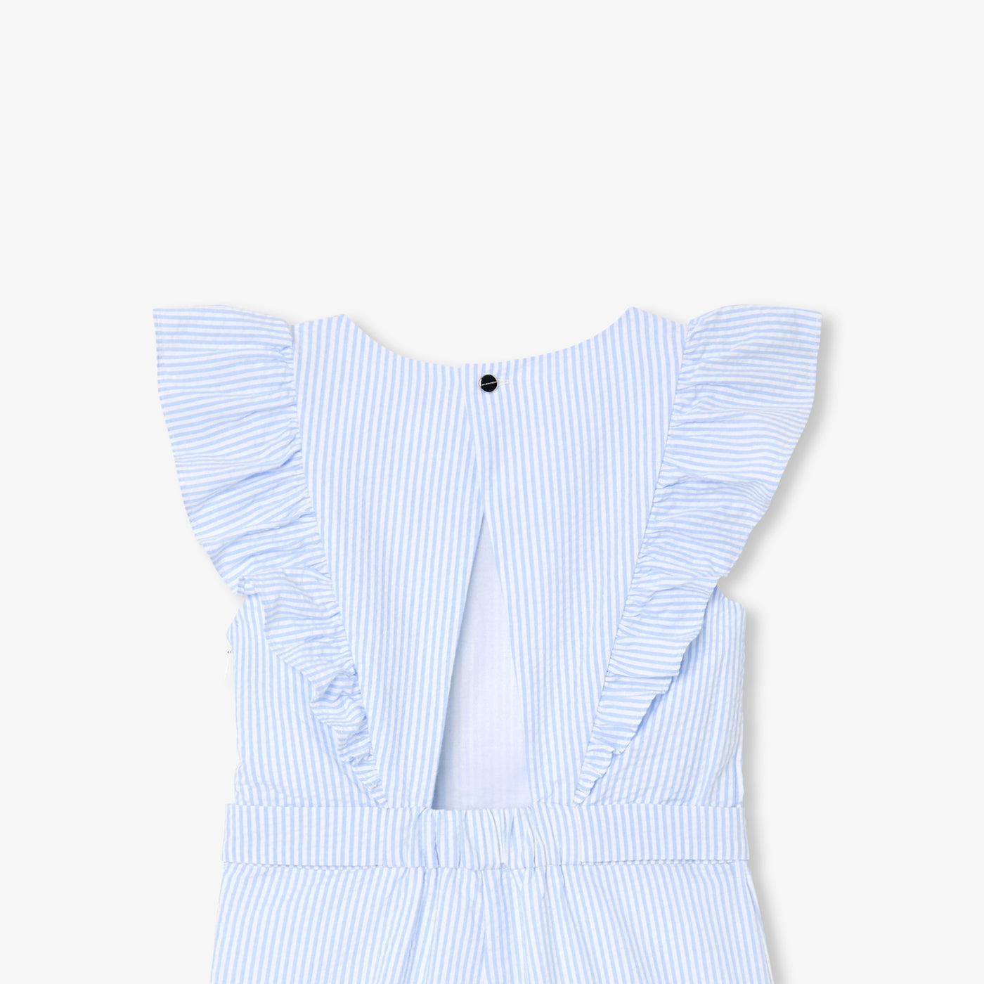 Girl seersucker jumpsuit
