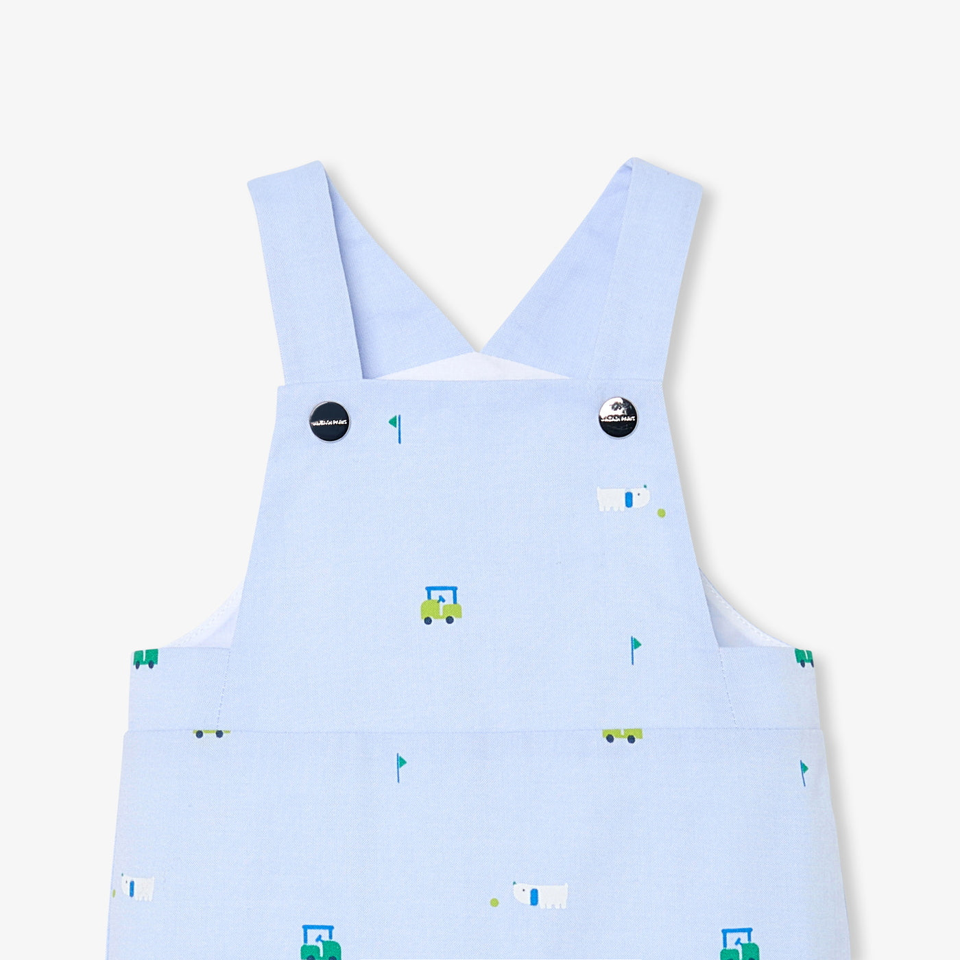 Baby boy short overalls in Oxford