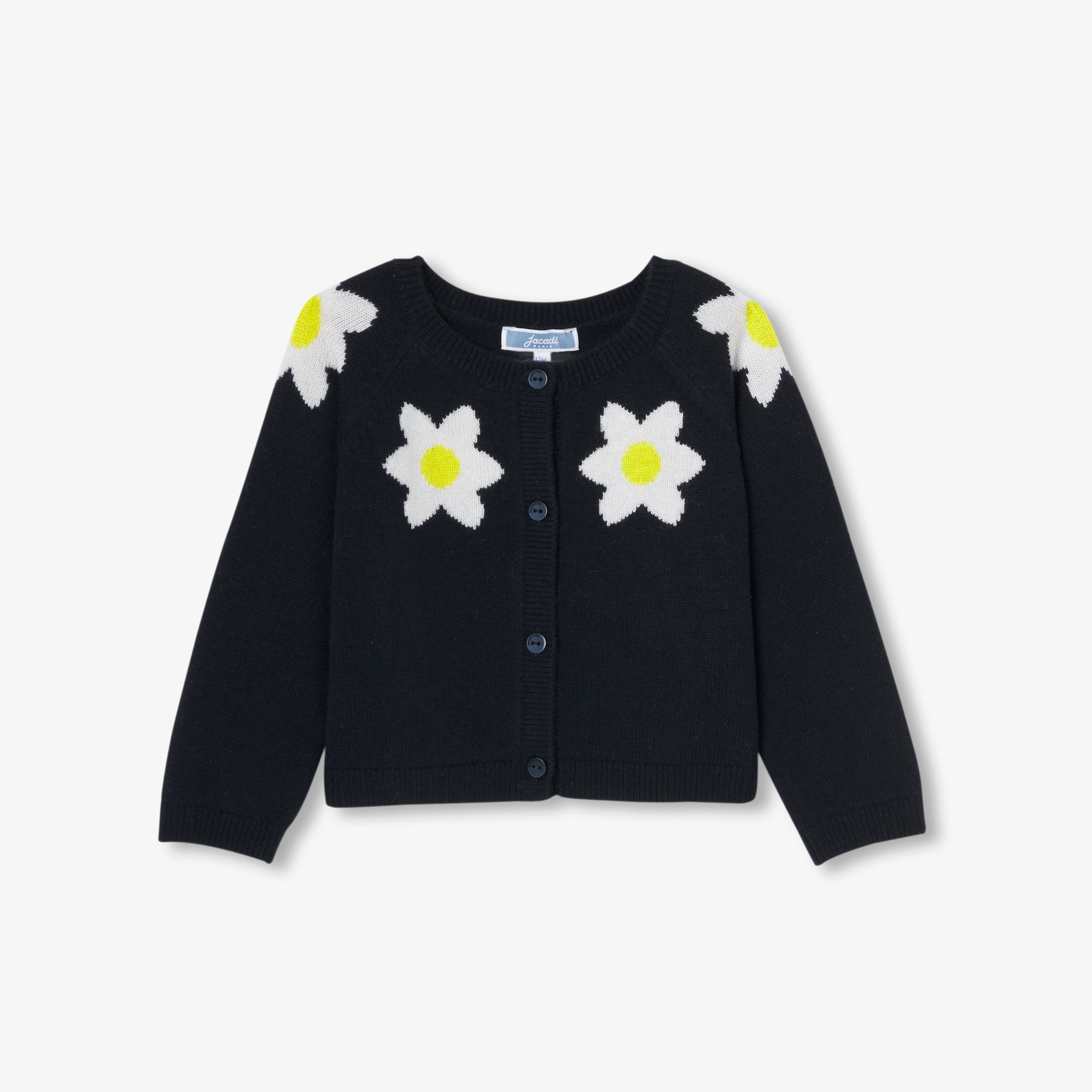Baby girl cardigan in wool and cashmere - marine jacadi