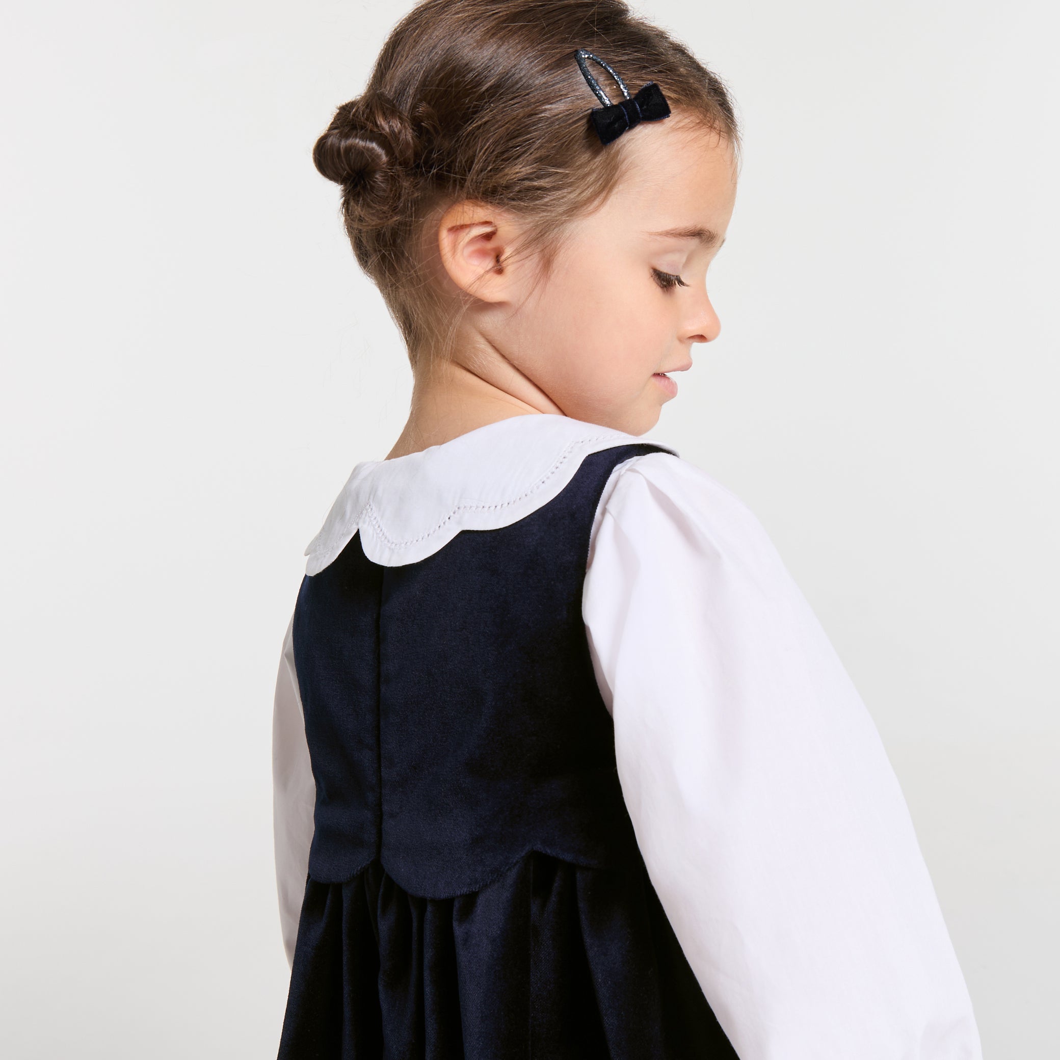Baby girl velvet Christmas dress - marine jacadi