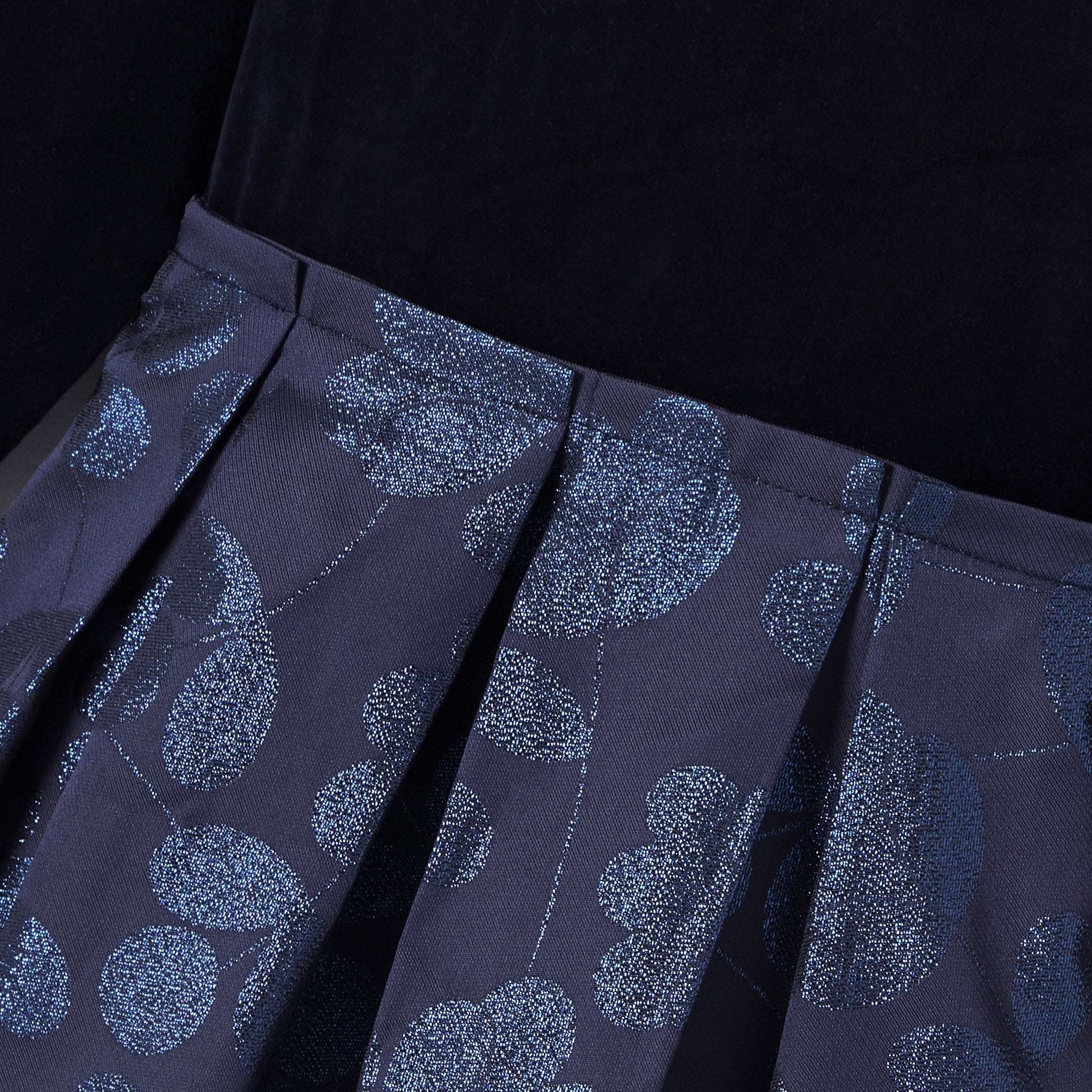 Girl bi-material dress - marine jacadi