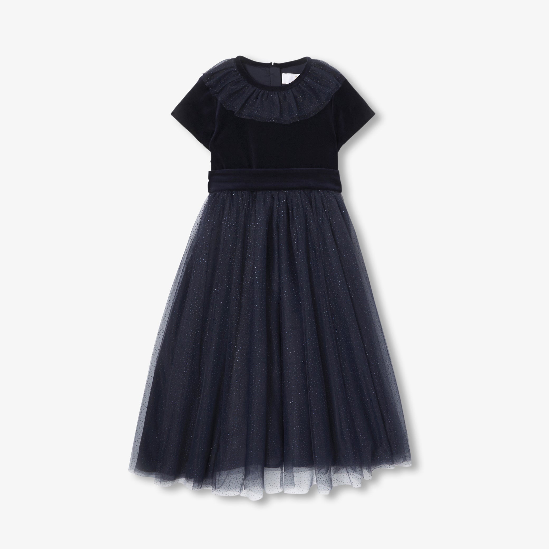 Girl holiday long dress - marine jacadi