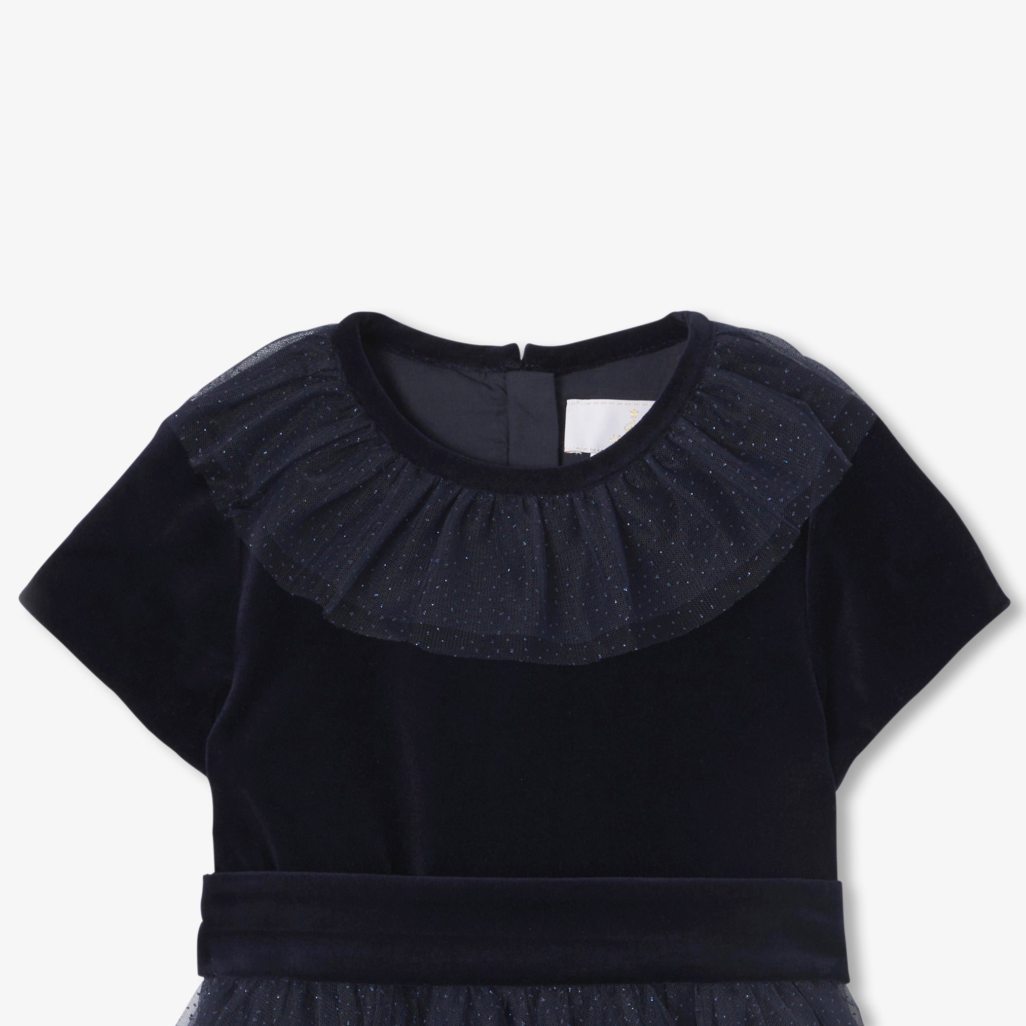 Girl holiday long dress - marine jacadi