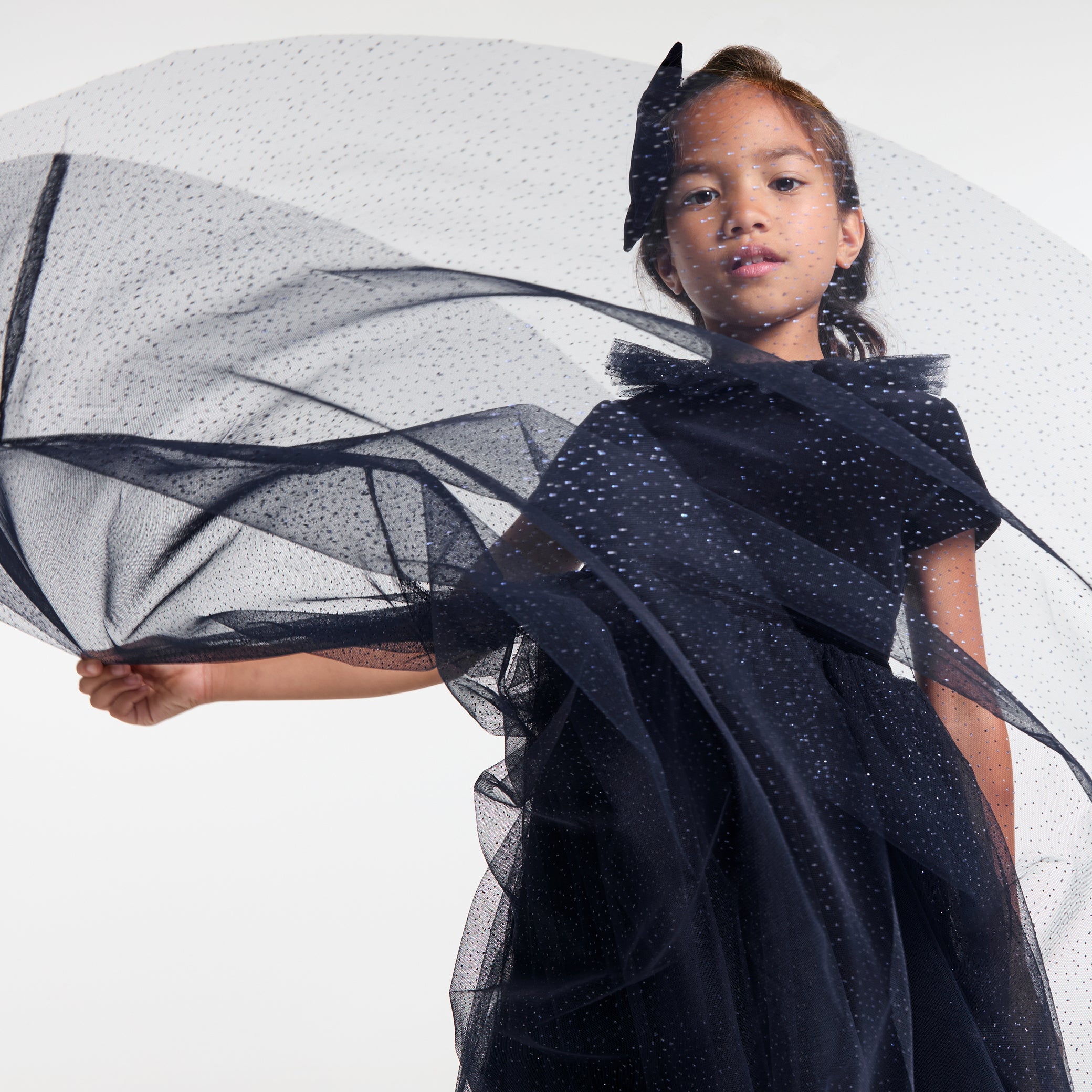 Girl holiday long dress - marine jacadi