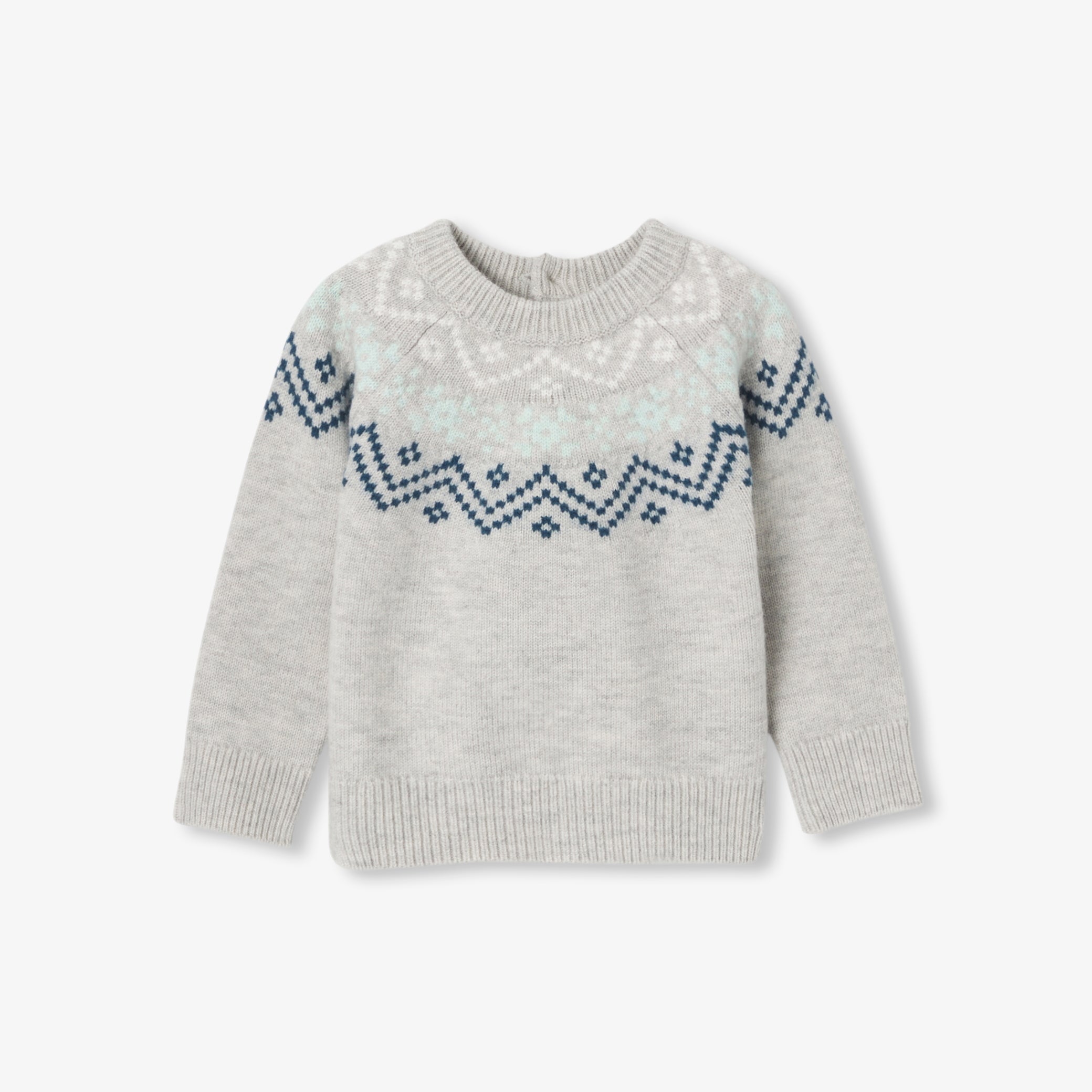 Baby boy wool jumper - gris clair