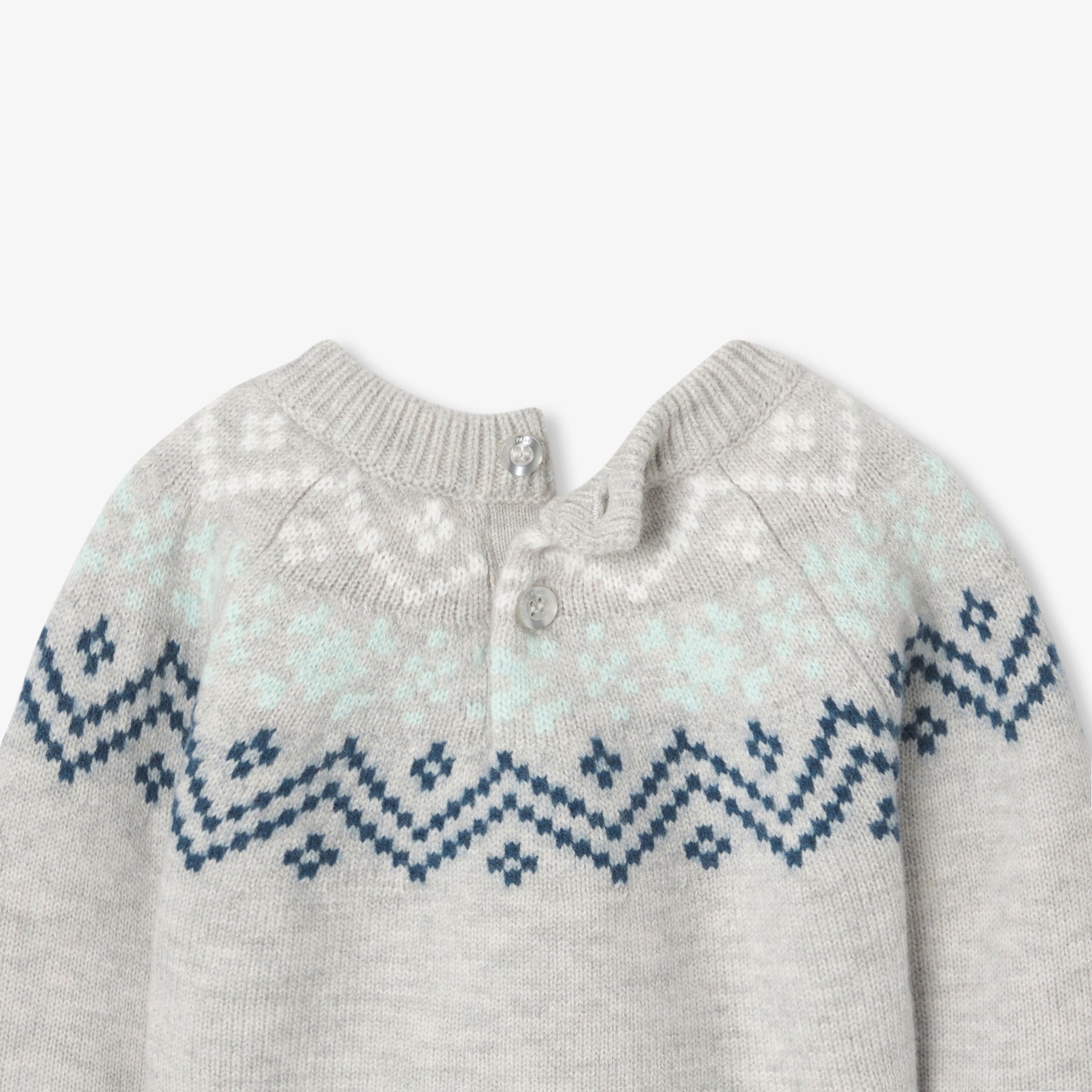 Baby boy wool jumper - gris clair