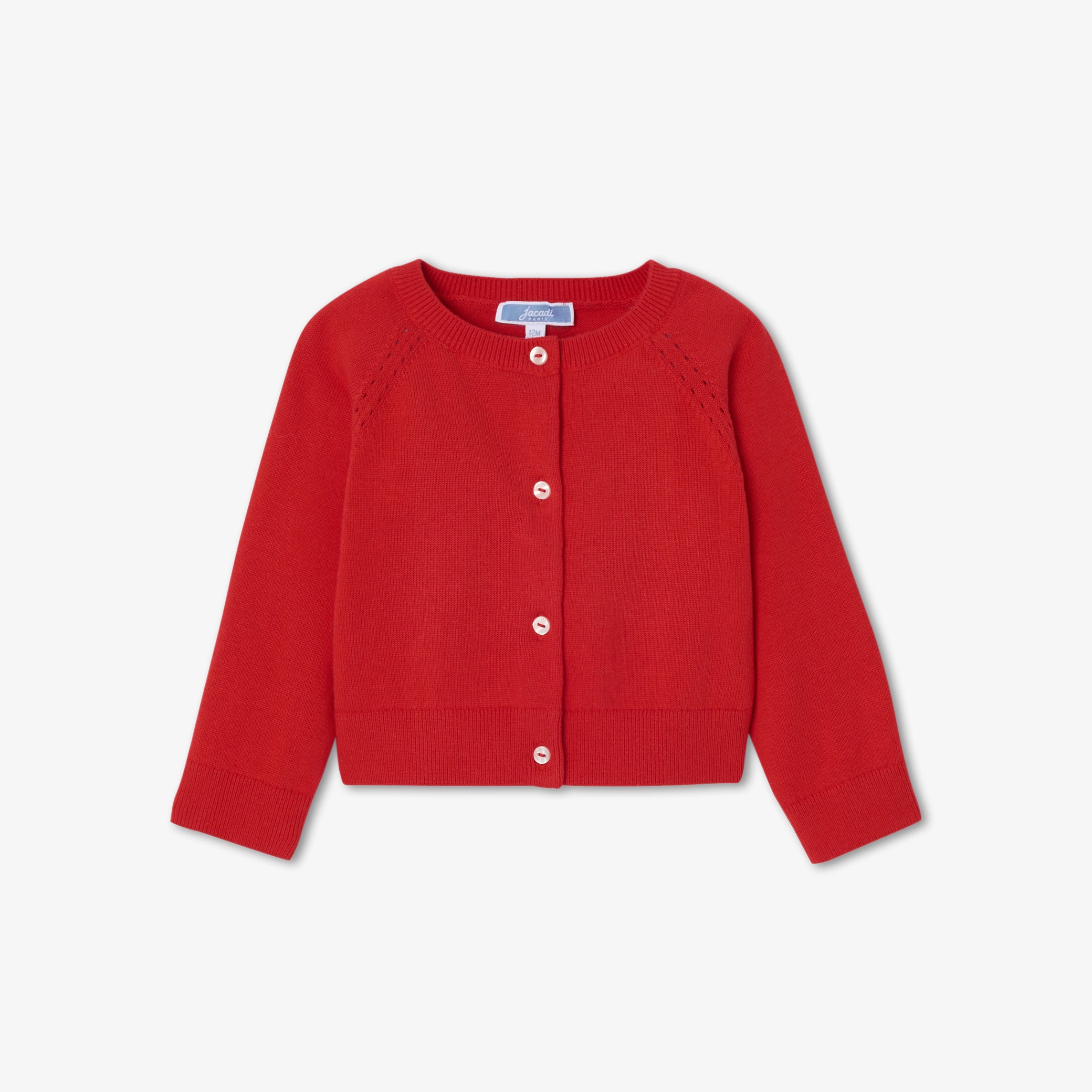 Baby girl cotton cardigan - rouge jacadi