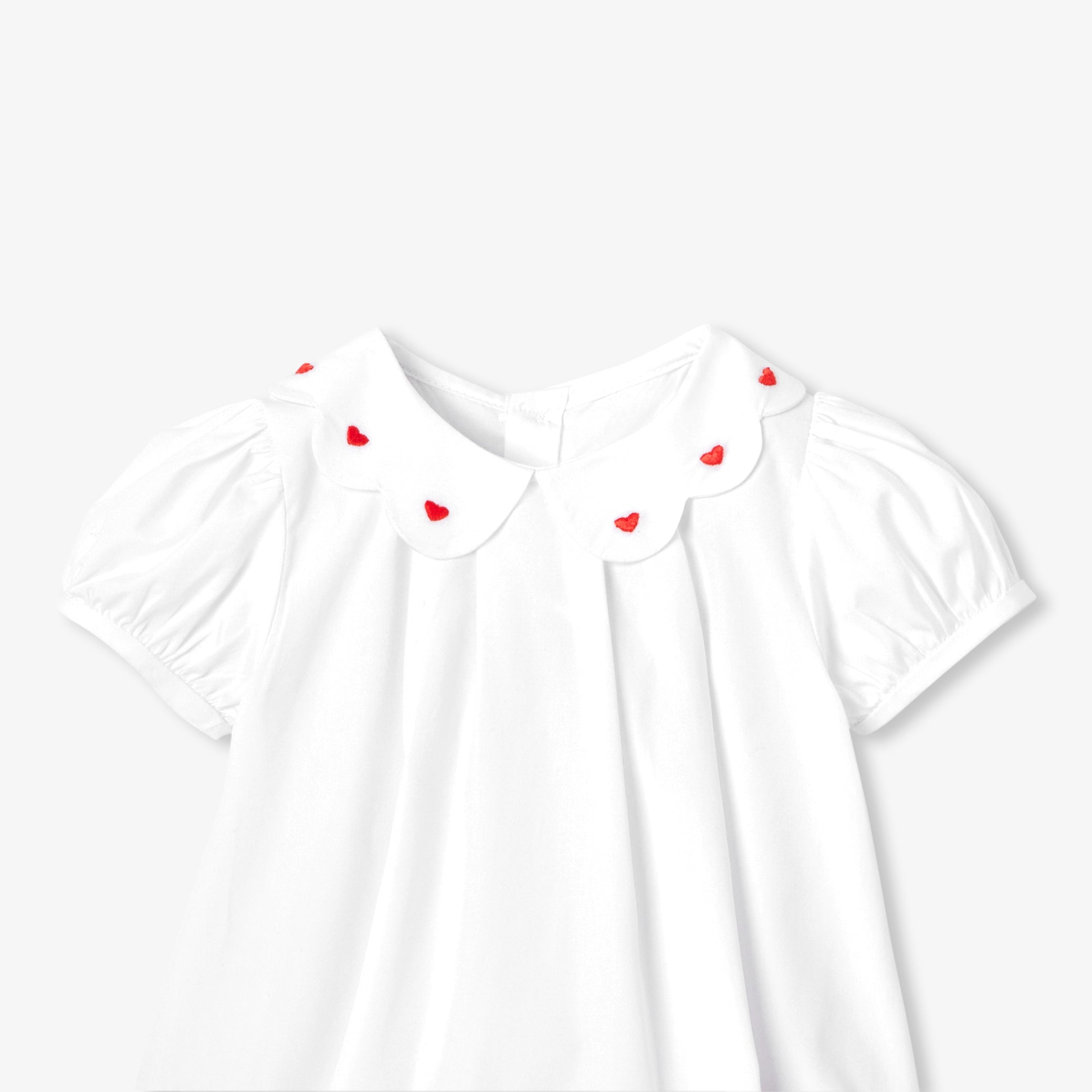 Baby girl cotton set - blanc/rouge
