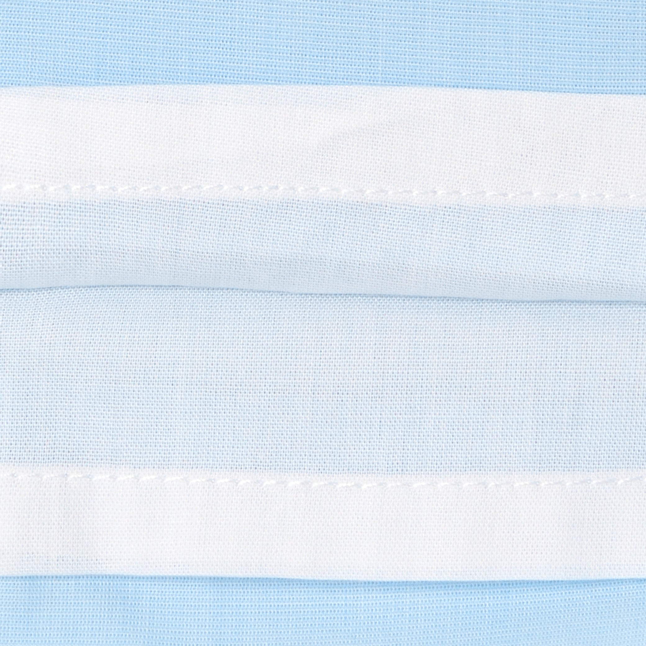 Baby girl dress in cotton fil-à-fil - bleu/blanc