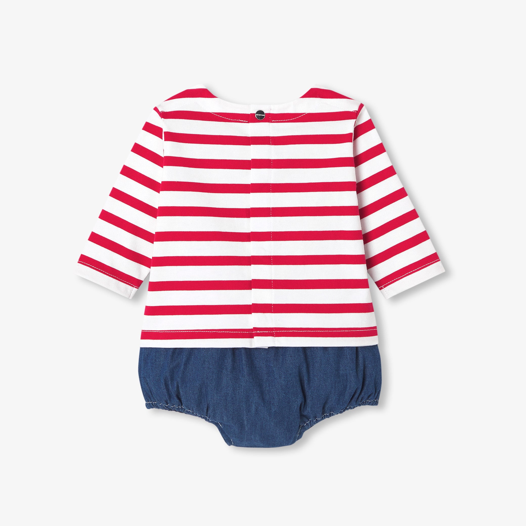 Baby girl cotton set - blanc/multico