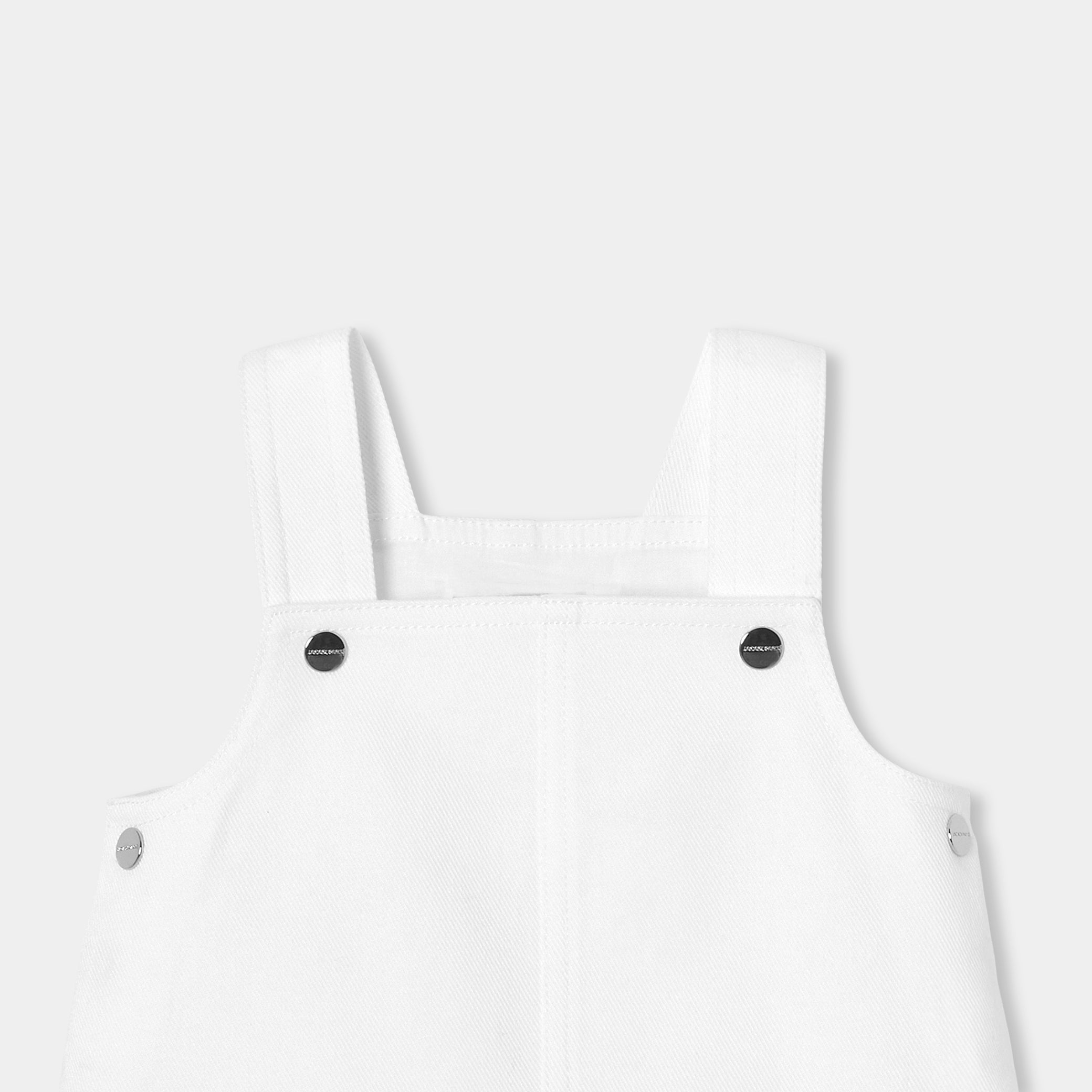 Baby girl twill pinafore dress - blanc jacadi