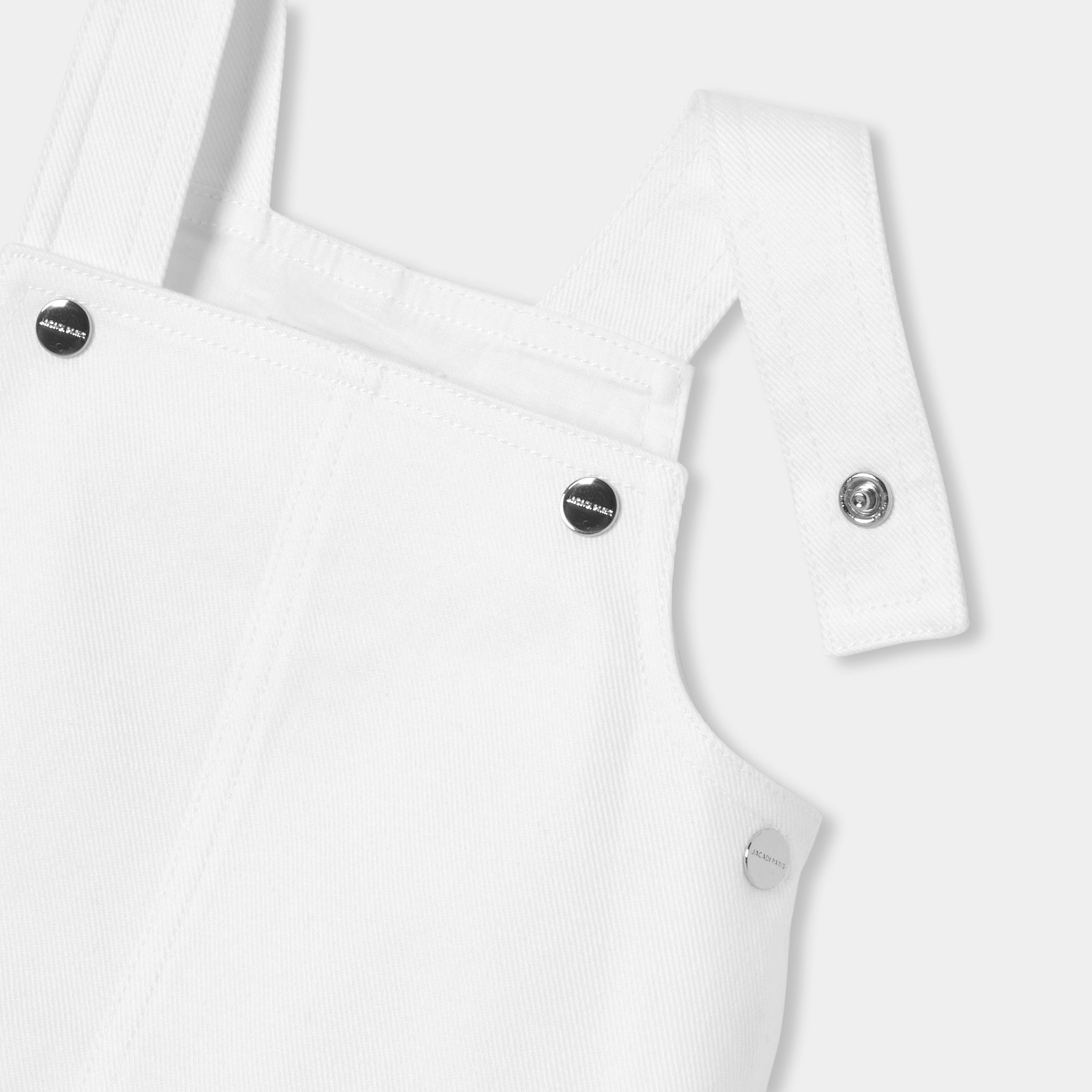 Baby girl twill pinafore dress - blanc jacadi