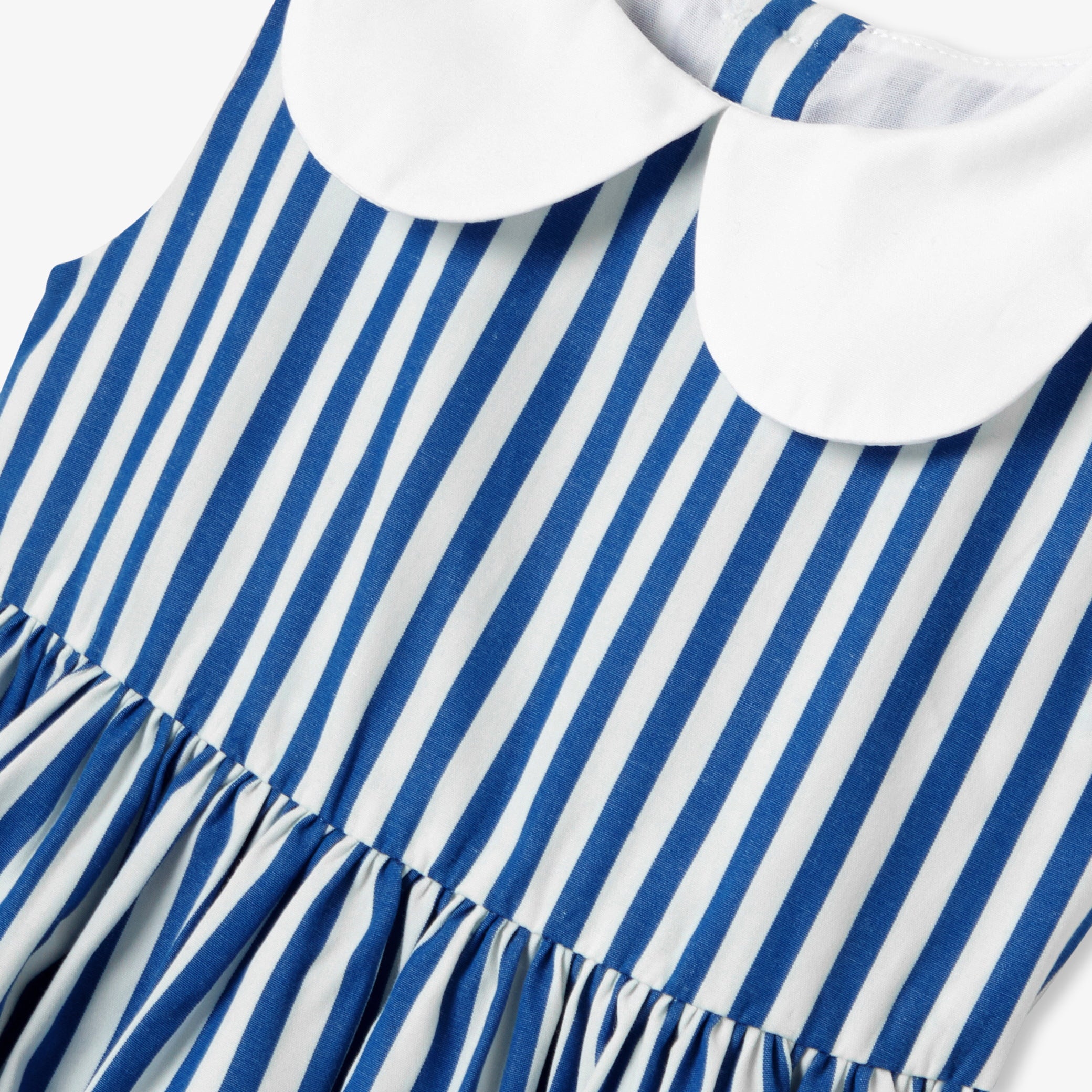 Baby girl sleeveless striped dress - blanc/bleu