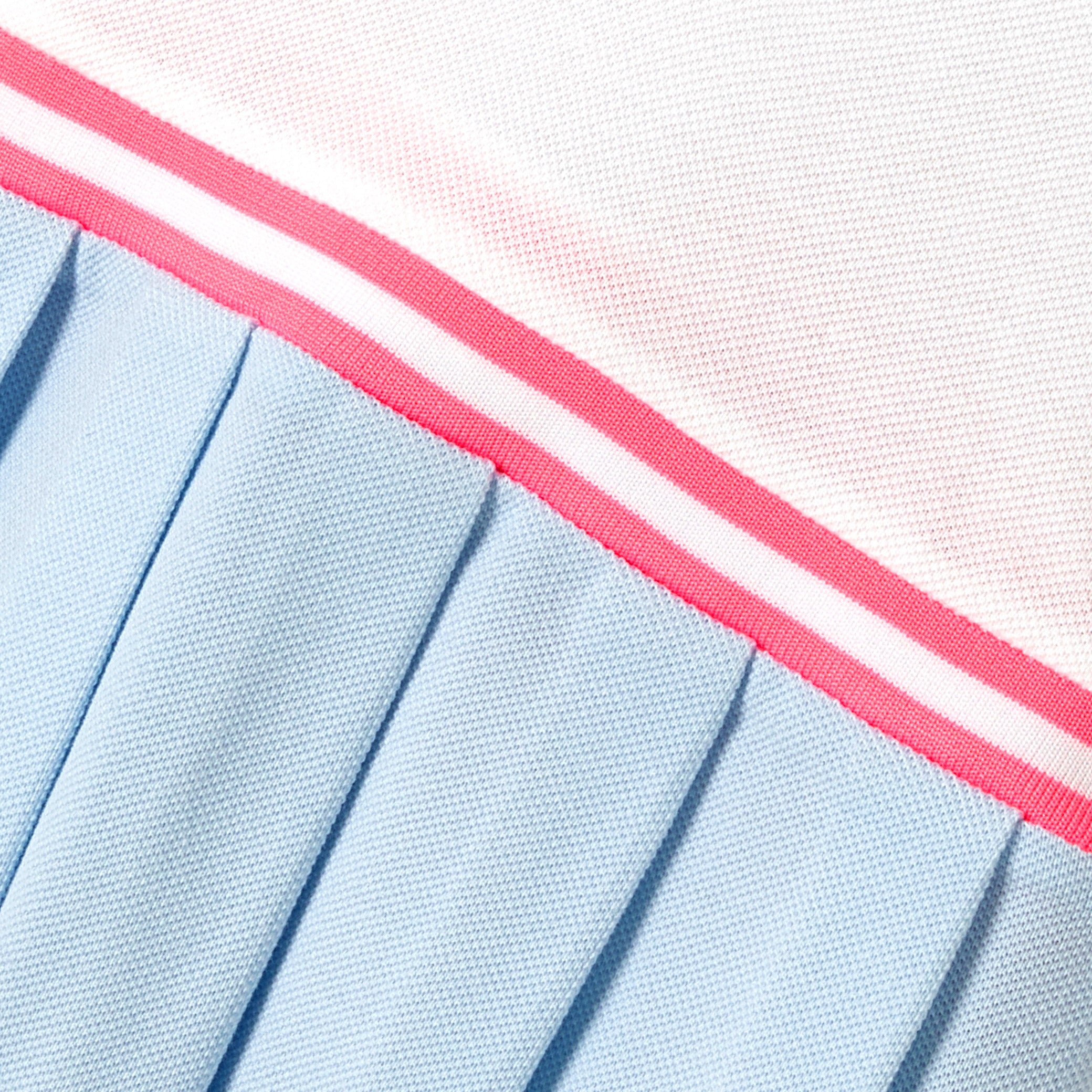 Baby girl polo dress in cotton piqué - blanc/bleu