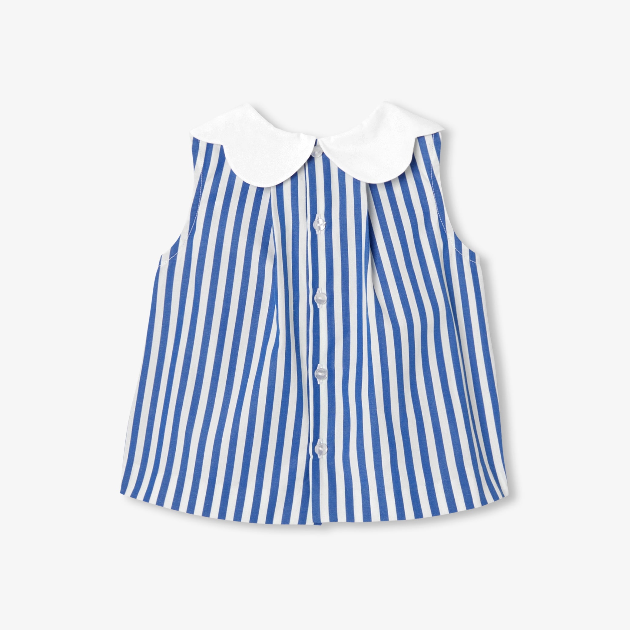 Baby girl sleeveless blouse - blanc/bleu